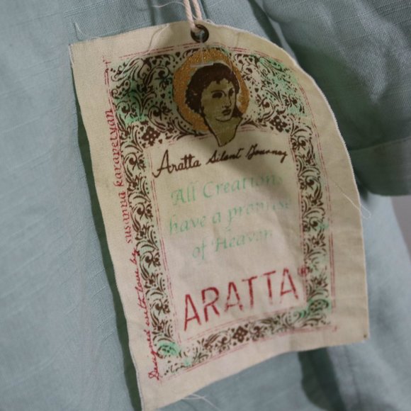 Aratta Silent Journey Mint Buttoned Tunic Top - Picture 11 of 13